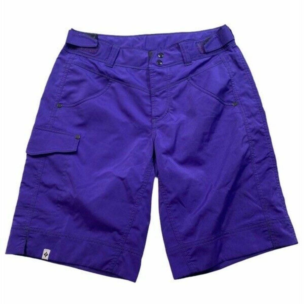 Mens Athletic Shorts Purple Stretch Mesh Lined Car